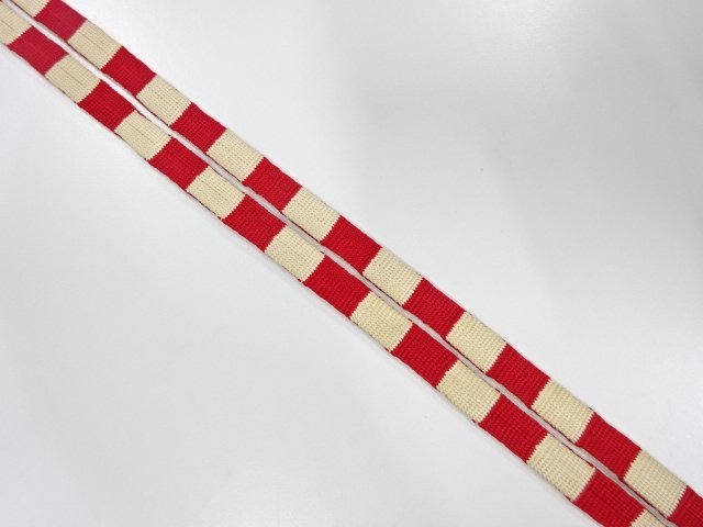 JAPANESE KIMONO / ANTIQUE HAND-TIED OBIJIME CORD / SILK